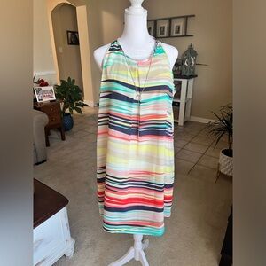 Summer dress with necklace attached